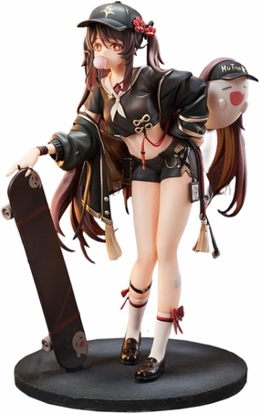 G-I Hu Tao 1/7 Figure Game Character Skateboarding Style 9.8 in PVC Anime Model