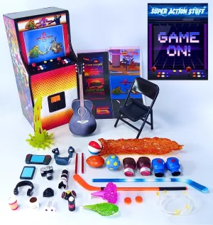 Game ON Arcade 1/12 Scale Six Inch Action Figure Accessories Set with LED Light (Cats with Knives 2 w/Light)