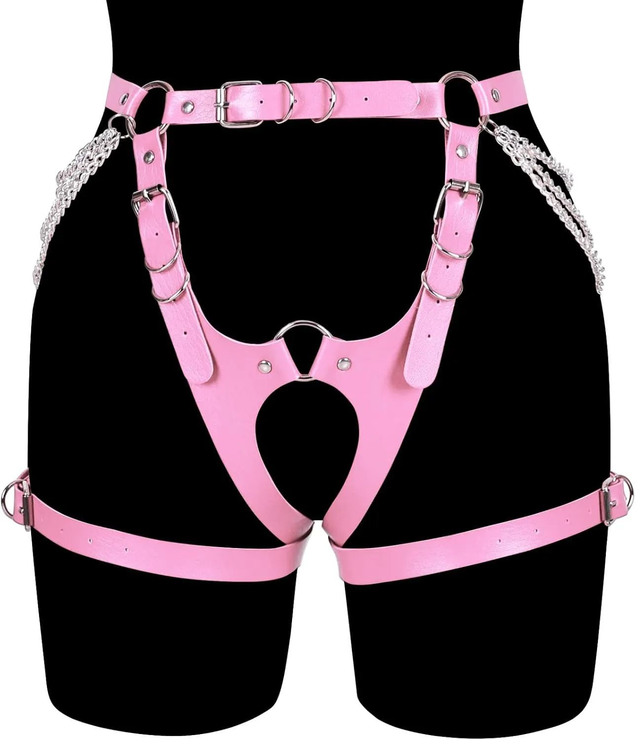 Garter Belt Leg Strap Rave Body Chain Gothic Harness for women Leather cage Dance Rock Festival Punk Photography
