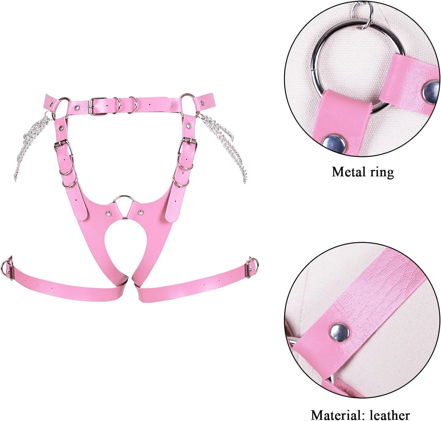 Garter Belt Leg Strap Rave Body Chain Gothic Harness for women Leather cage Dance Rock Festival Punk Photography