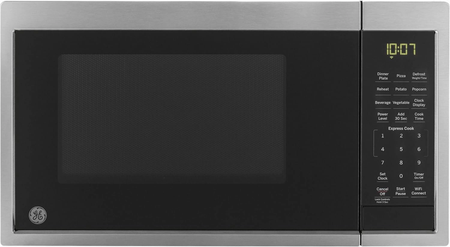 GE Smart Countertop Microwave Oven | Complete with Scan-to-Cook Technology and Wifi-Connectivity | 0.9 Cubic Feet Capacity, 900 Watts | Home & Kitchen Essentials | Stainless Steel