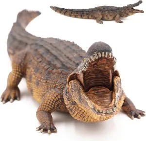 Gemini&Genius Giant Crocodile Toy, 15" Realistic Alligator Action Figure, Wildlife World Collectible for Kids or Animal Collector