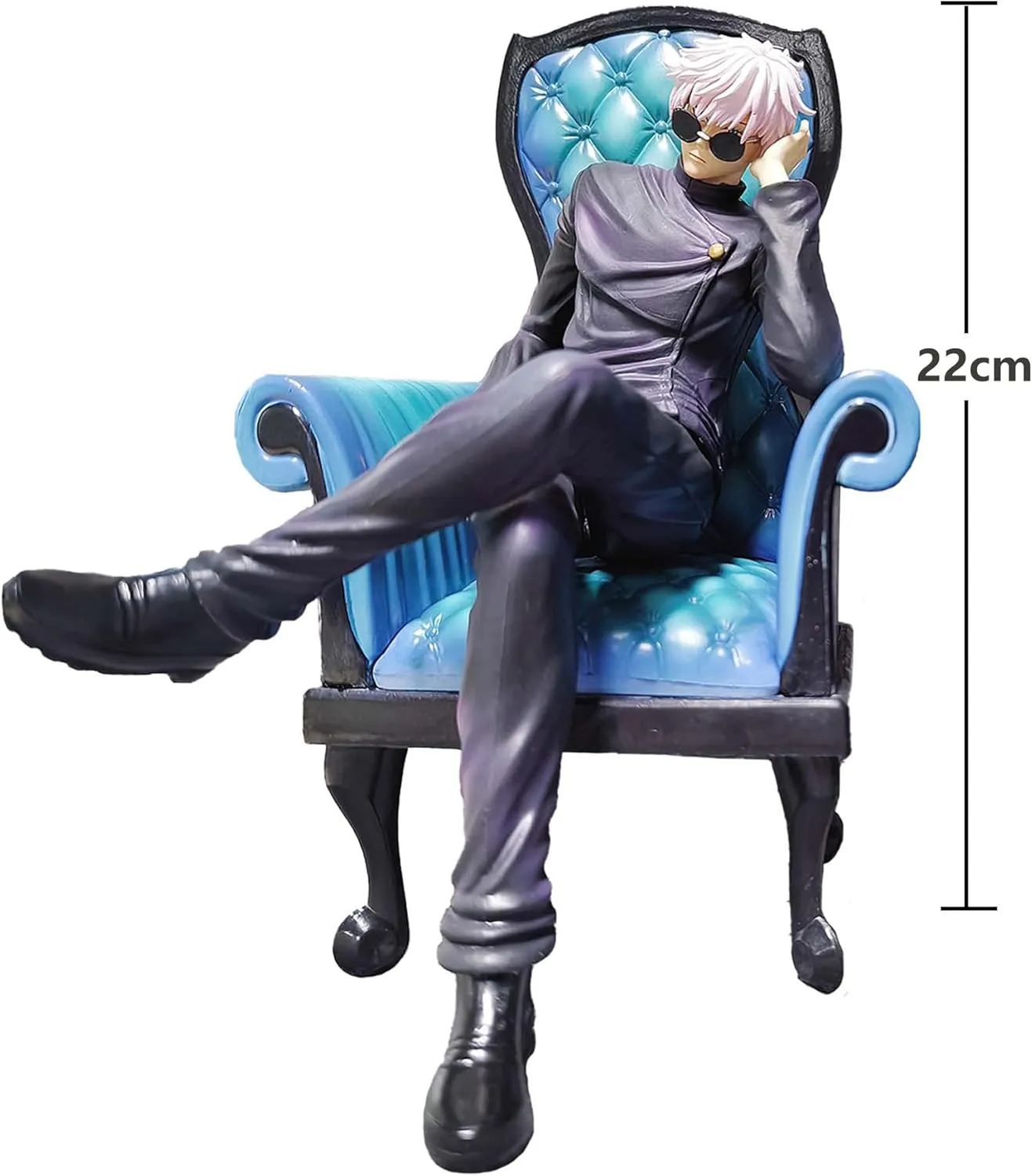 Geto Suguru Figure JJK Statue, 1/7 Scale Sitting on Chair Anime Action Figure Sculpture JJK Geto Suguru Statue Handmade Collectible Desktop Decoration Gifts for Fans