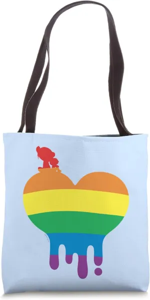 Gloomy & Pity Dripping Rainbow Pride Love Heart Anime Tote Bag