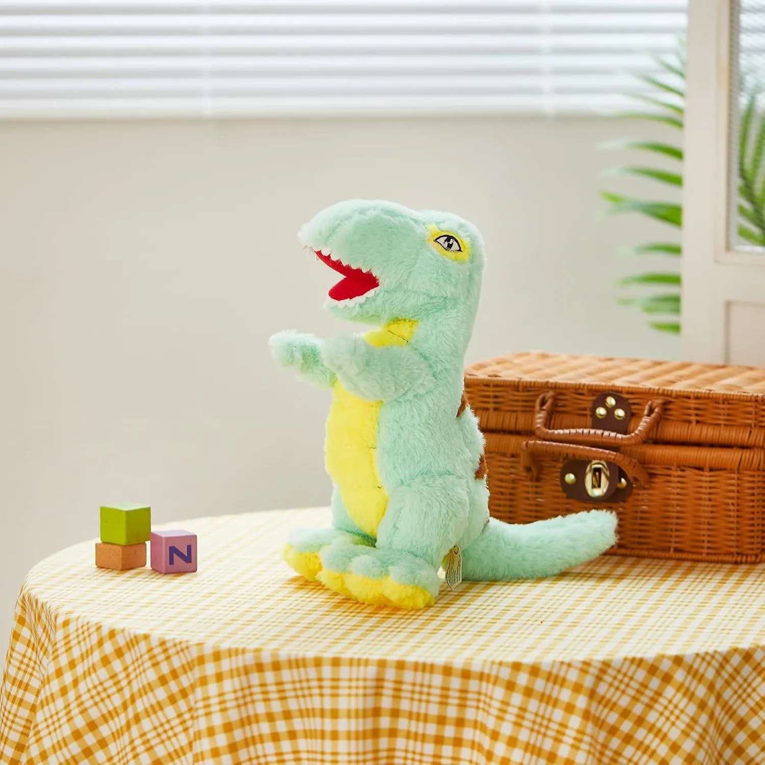 Glow Guards Light up Musical T-Rex Dinosaur Stuffed Animal,Soft Dinosaur Plush Toy with LED Night Light&Lullaby Glow in The Dark,Birthday Children's Day Hoilday Gifts for Toddler Kids Boys Girls,14''