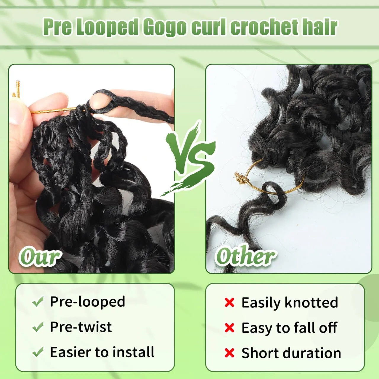 Gogo Curl Crochet Hair 8 Packs Ocean Wave Crochet Hair Pre Looped Deep Twist Goddess Box Braids Curly Water Wave Synthetic Braiding Hair For Black Women (#T1B/30/27, 18 Inch (Pack of 8))