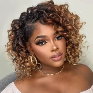 Gogo Curl Crochet Hair 8 Packs Ocean Wave Crochet Hair Pre Looped Deep Twist Goddess Box Braids Curly Water Wave Synthetic Braiding Hair For Black Women (#T27, 18 Inch (Pack of 8))
