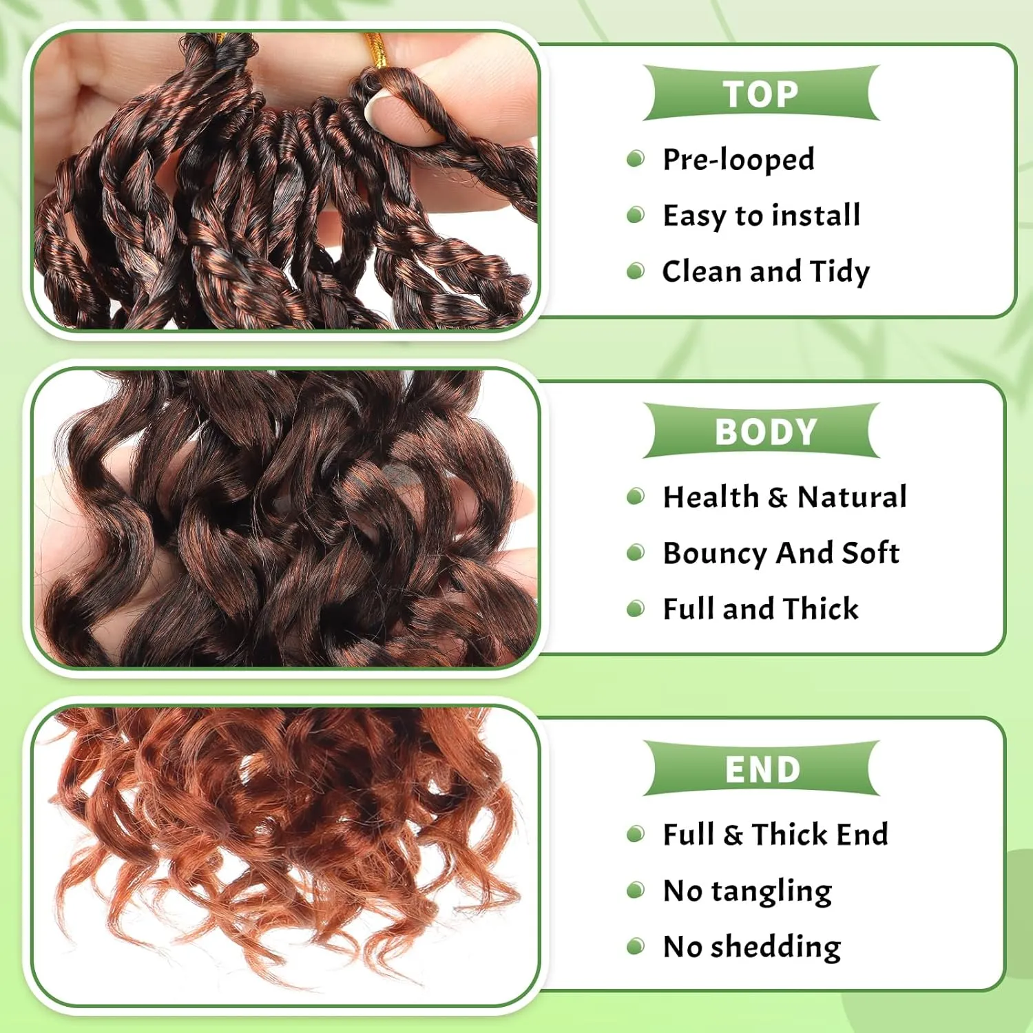 Gogo Curl Crochet Hair 8 Packs Ocean Wave Crochet Hair Pre Looped Deep Twist Goddess Box Braids Curly Water Wave Synthetic Braiding Hair For Black Women (#T350, 18 Inch (Pack of 8))