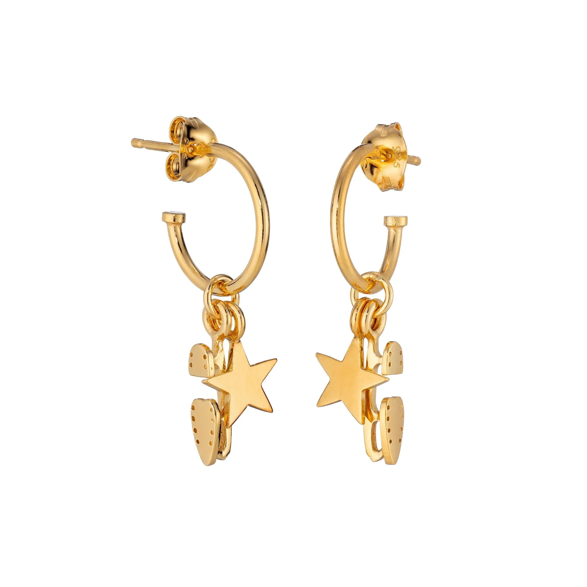 Gold 'Shine Bright' Hoop Earrings