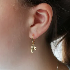 Gold 'Shine Bright' Hoop Earrings