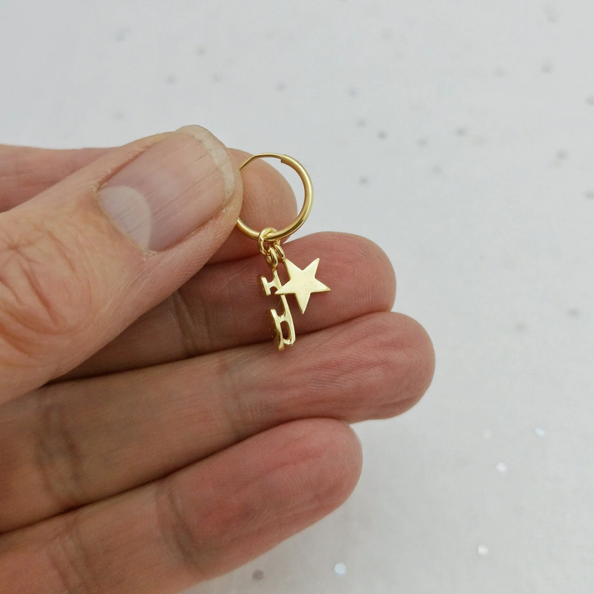 Gold 'Shine Bright' Hoop Earrings