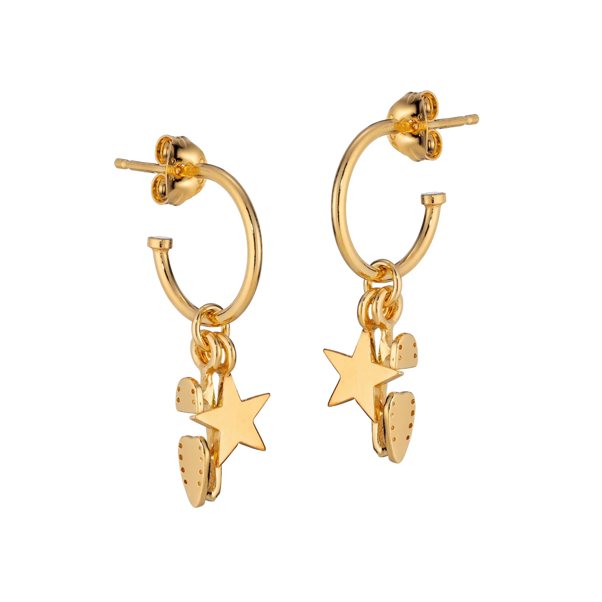 Gold 'Shine Bright' Hoop Earrings