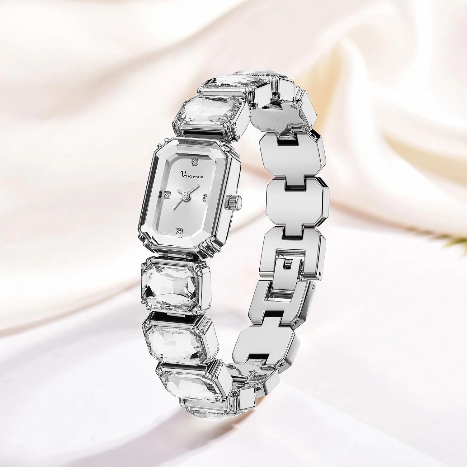 Gosasa Luxury Crystal Bangle Watch for Women Fashion Ladies Bracelet Dress Waterproof Analog Quartz Wristwatch