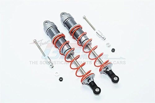 GPM for Arrma 1:8 KRATON / Outcast / Talion / KRATON V5 / Notorious V5 / 1:7 FIRETEAM Upgrade Parts Aluminum Rear Adjustable Dampers 135mm - 1Pr Set Gray Silver