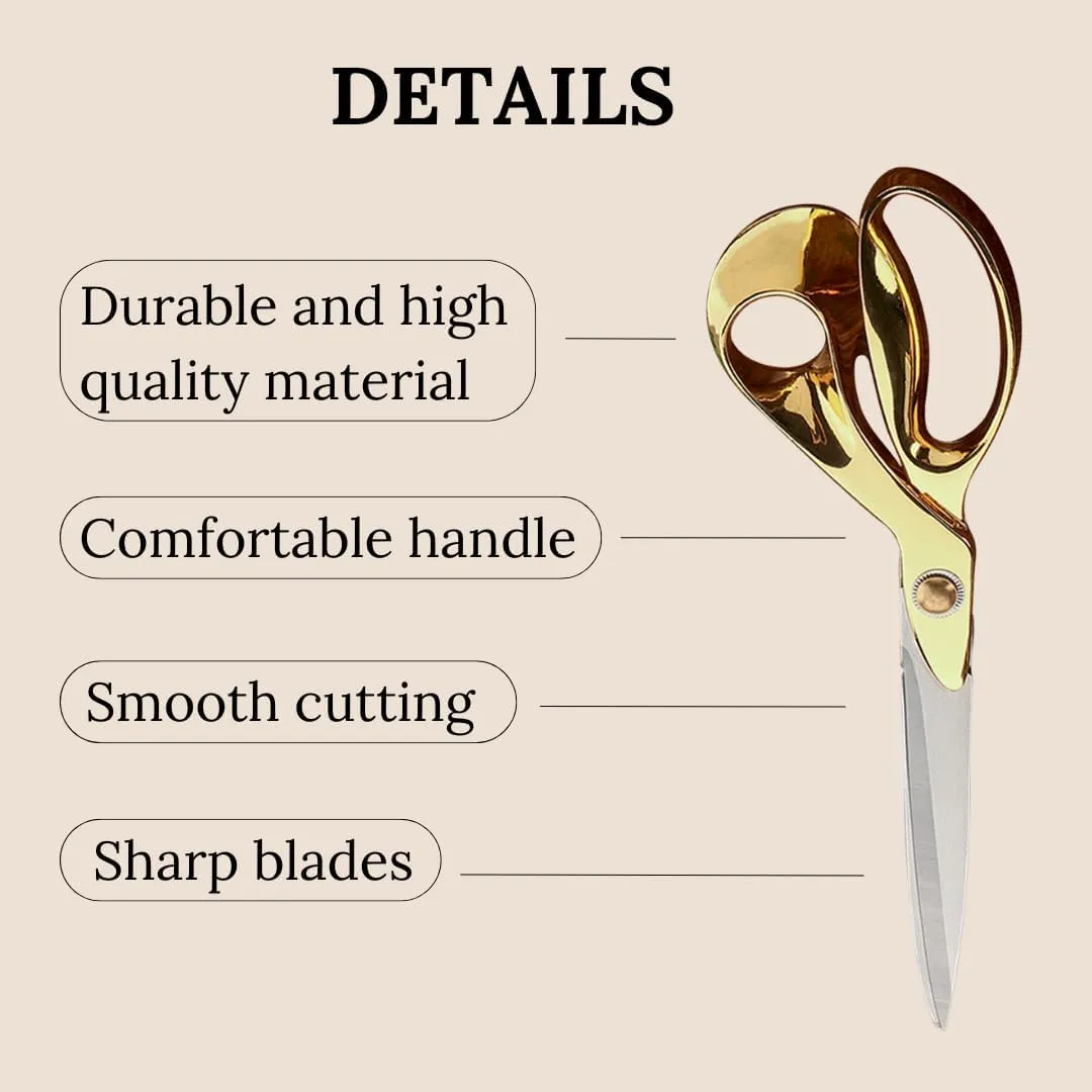 Grand Opening Ceremonial Kit - 10 Inch Gold Ribbon Cutting Scissors and Red Satin Ribbon for Special Inaugurations Ceremonial Events and Business Openings