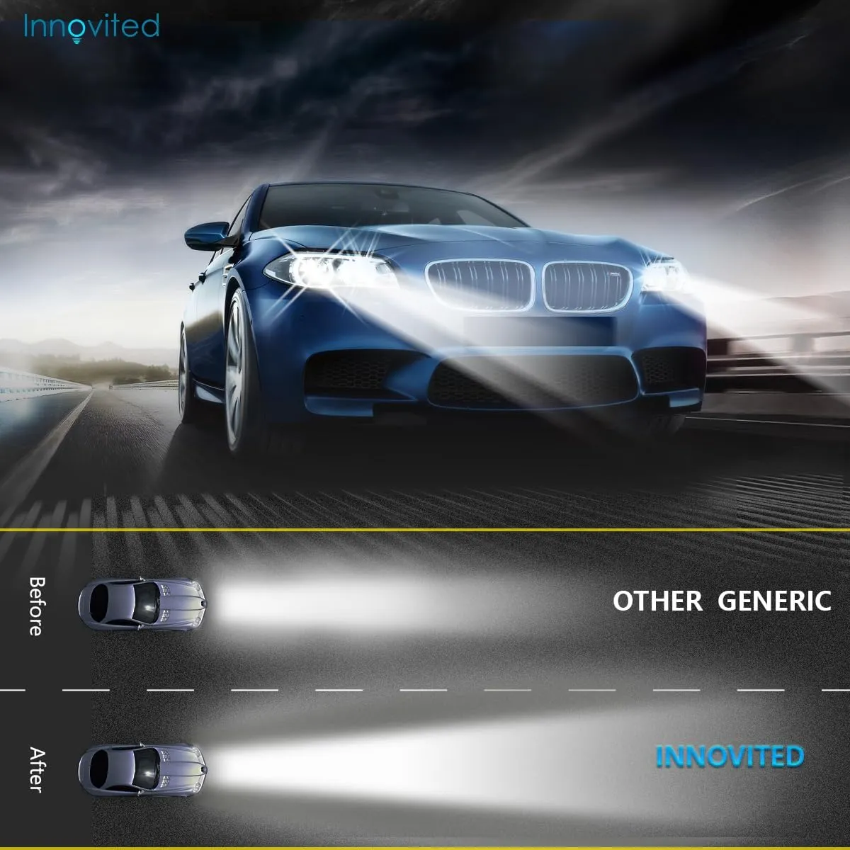 H11 H9 H8 6000K HID Xenon bulb bundle with 2 x 35W Slim AC Digital Ballast - Diamond White