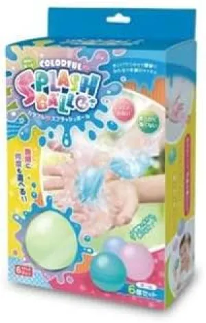 Hack HAC3565 Colorful Splash Ball, 6-Piece Set, Approx. Φ2.2 inches (5.5 cm)
