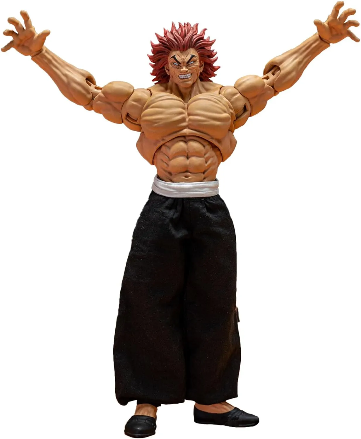 Hanma Yujiro Figures, Hanma Anime Figure Movable Joints with Interchangeable Accessories Real Cloth Action Figurine
