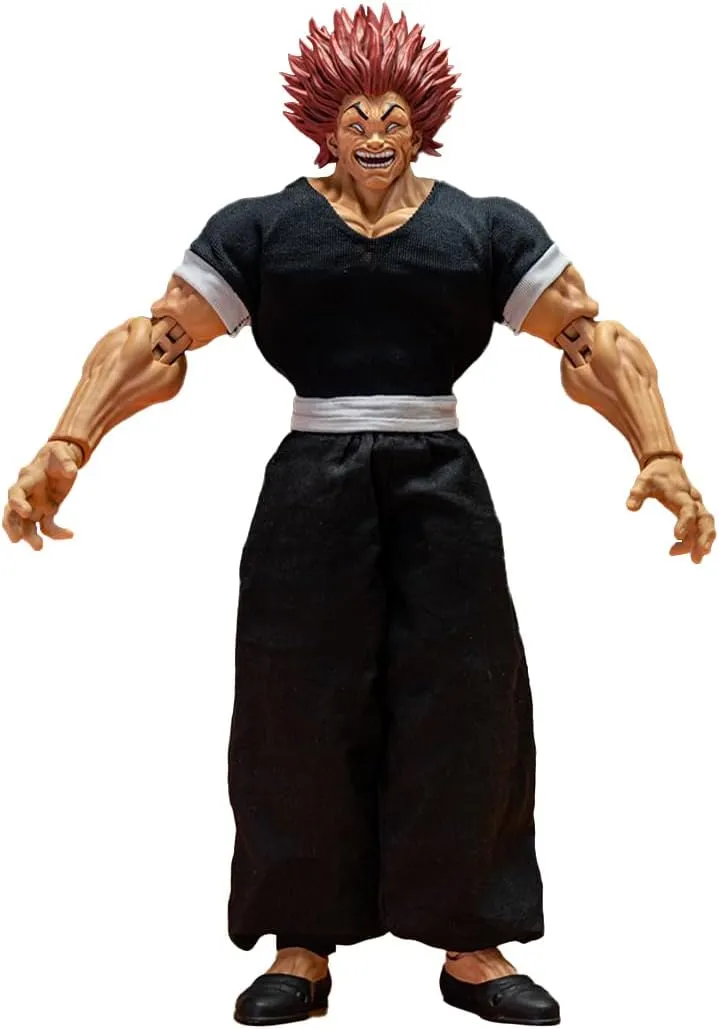 Hanma Yujiro Figures, Hanma Anime Figure Movable Joints with Interchangeable Accessories Real Cloth Action Figurine