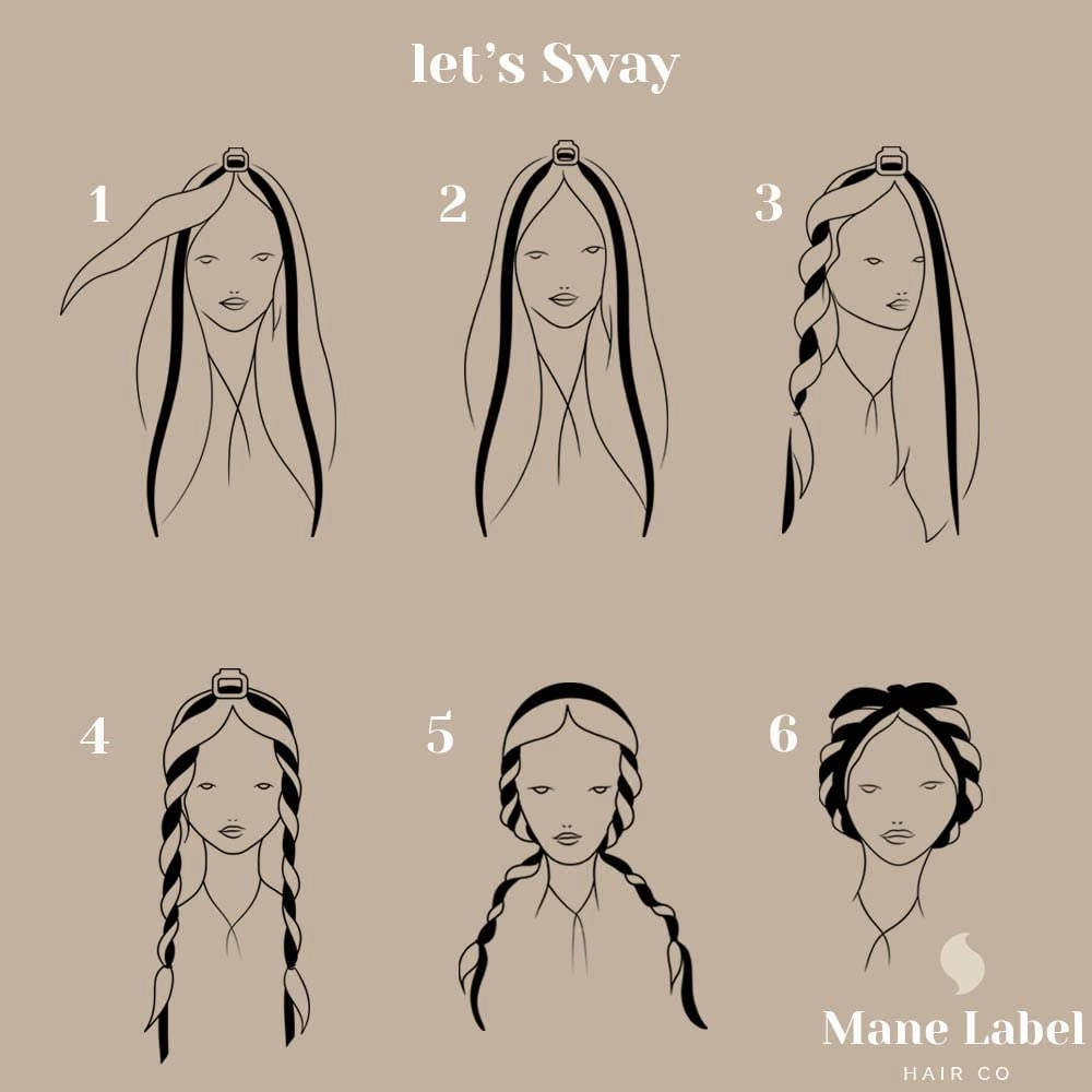 Heatless Hair Curling Ribbon Wrap: The Sway Original Heatless Curling Ribbons | Luxe Velour | Mane Label Hair Co. (Lilac)
