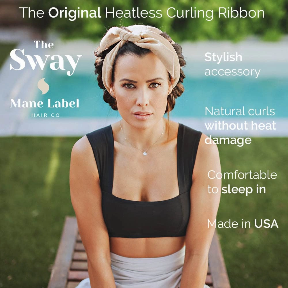 Heatless Hair Curling Ribbon Wrap: The Sway Original Heatless Curling Ribbons | Luxe Velour | Mane Label Hair Co. (Lilac)