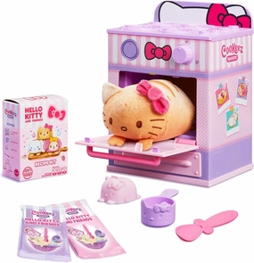 Hello Kitty & Friends Oven Playset – Interactive Bake & Reveal Toy, Includes Mystery Warm Scented Plush (Hello Kitty, Cinnamoroll, or My Melody), Mixing Tools, Dough, Accessories, 5 