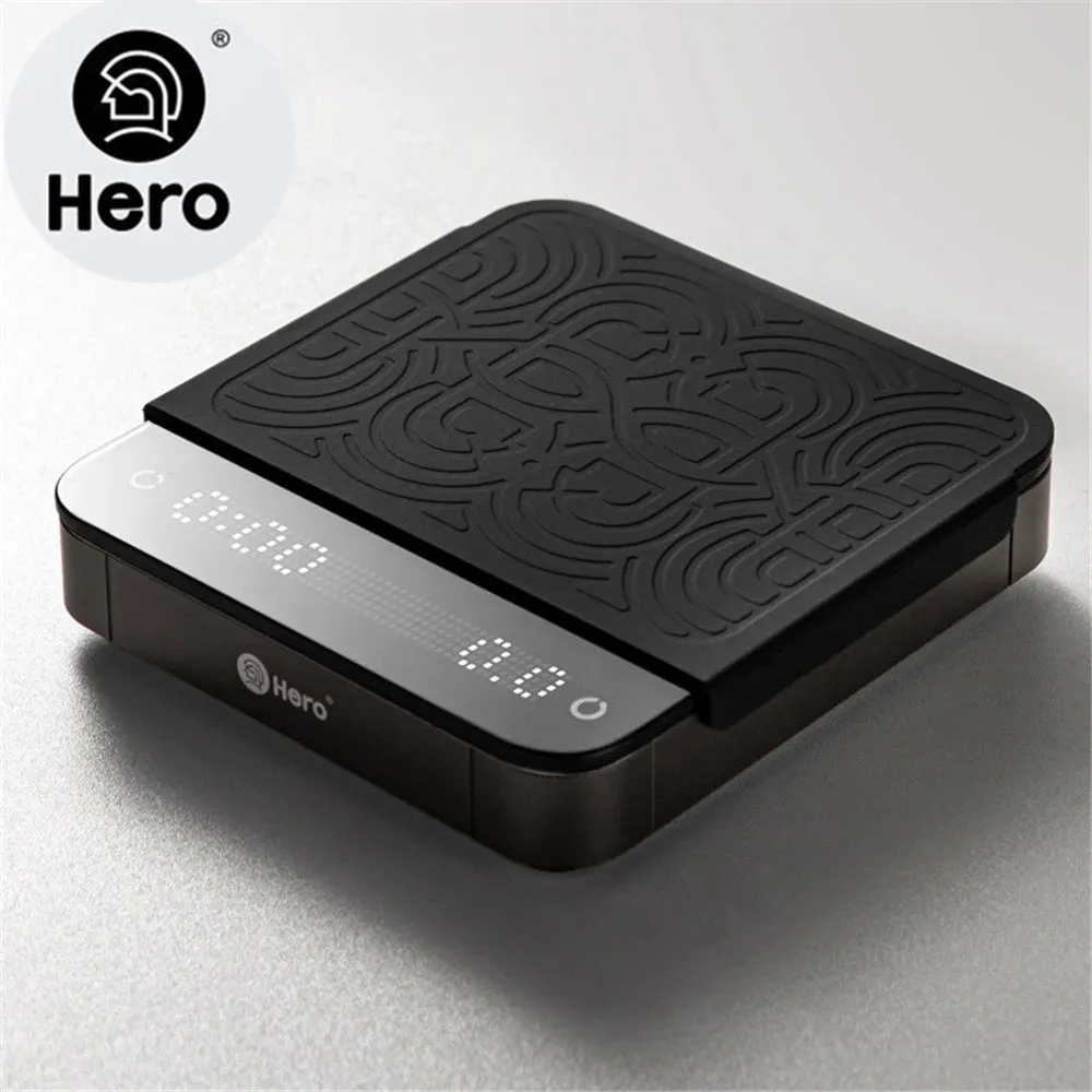 Hero Mirror Smart Coffee Scale with Timer, Kitchen Scale White/Black