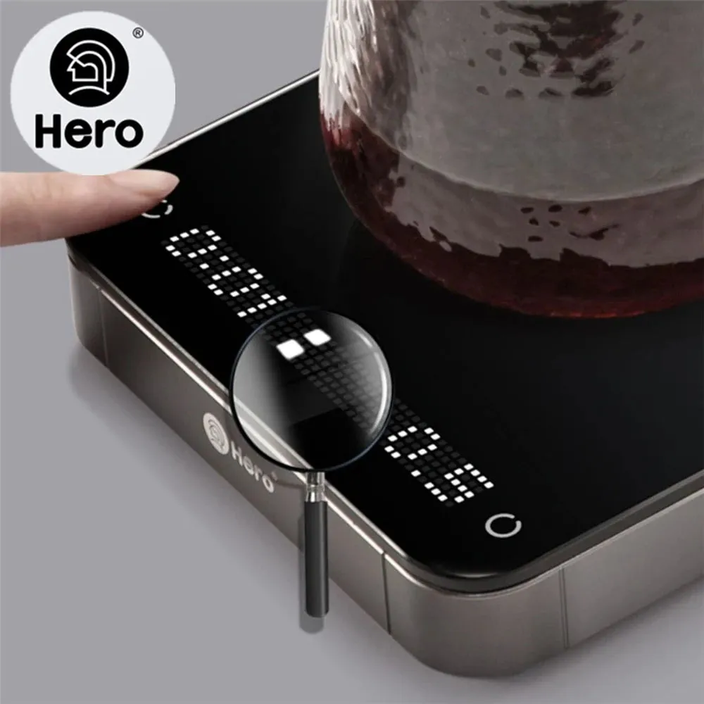 Hero Mirror Smart Coffee Scale with Timer, Kitchen Scale White/Black