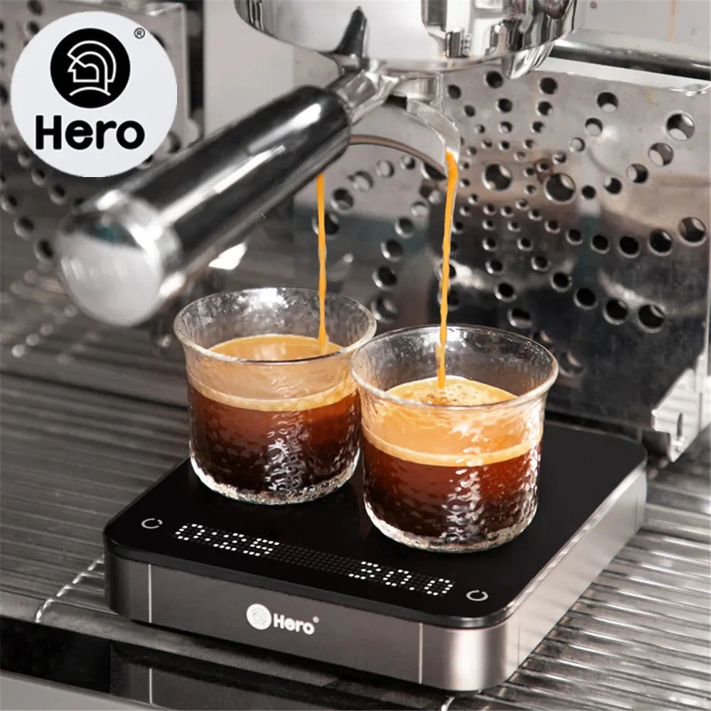 Hero Mirror Smart Coffee Scale with Timer, Kitchen Scale White/Black