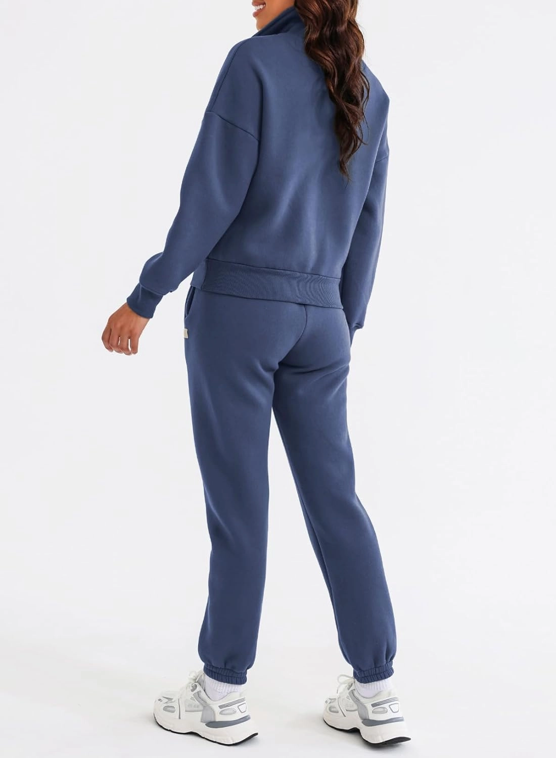Herseas Women 2 Piece Outfits Sweatsuit Lounge Set Half Zip Pullover with Jogger Airport Tracksuit Matching Pants Set