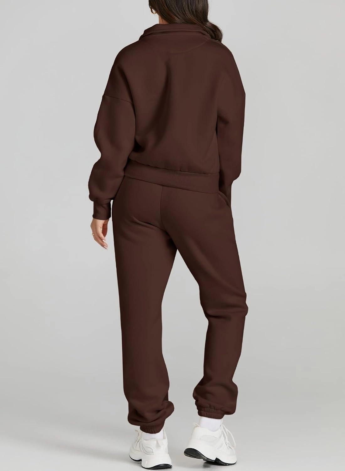 Herseas Women 2 Piece Outfits Sweatsuit Lounge Set Half Zip Pullover with Jogger Airport Tracksuit Matching Pants Set