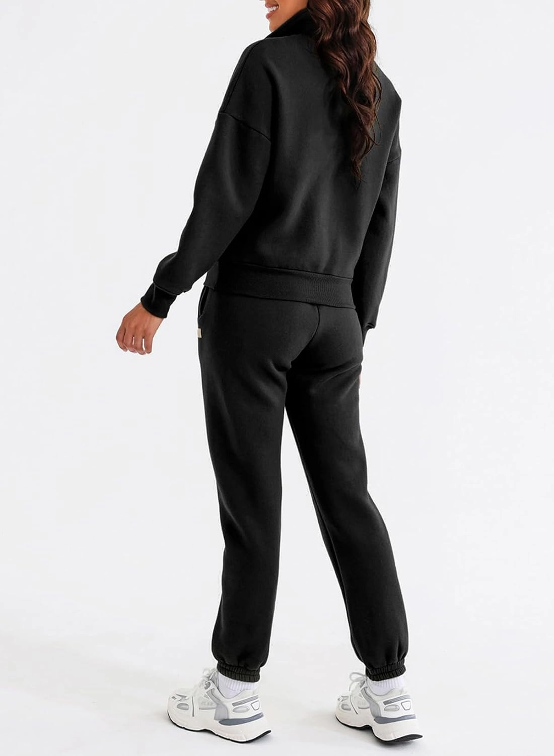 Herseas Women 2 Piece Outfits Sweatsuit Lounge Set Half Zip Pullover with Jogger Airport Tracksuit Matching Pants Set