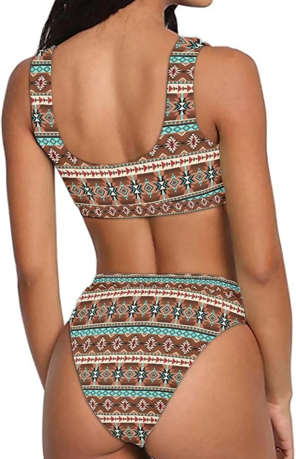 High Waisted 2 Piece Swimsuit,Bikini Sets for Women,Without Bra Pads Xs-5xl