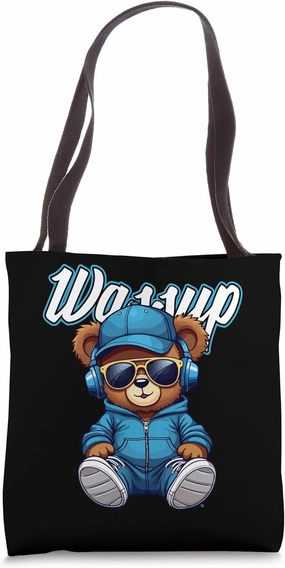 Hip Hop Cool TeddyBear "Wassup?' Gift – A Fun Urban-Inspired Tote Bag