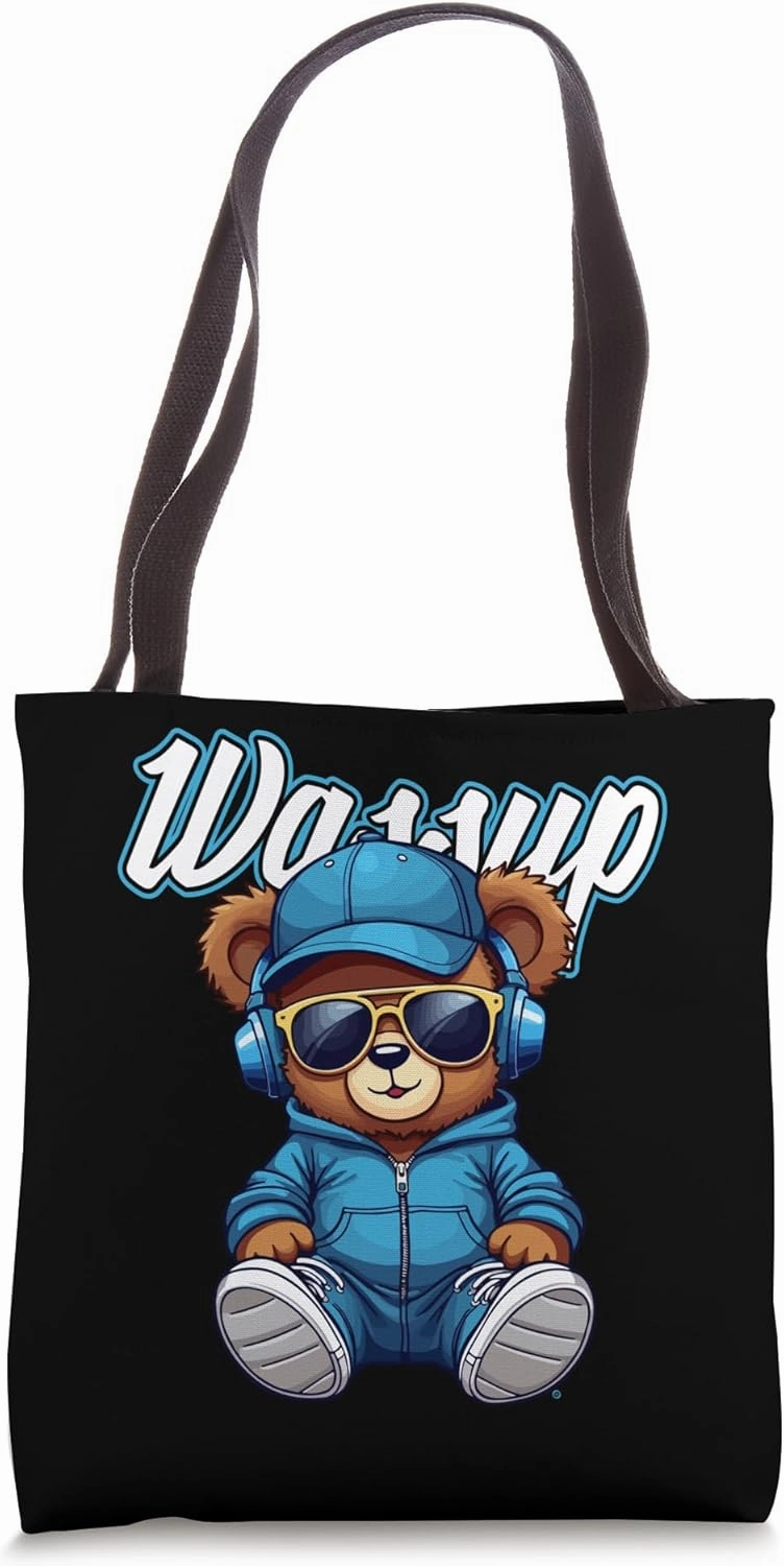 Hip Hop Cool TeddyBear "Wassup?' Gift – A Fun Urban-Inspired Tote Bag