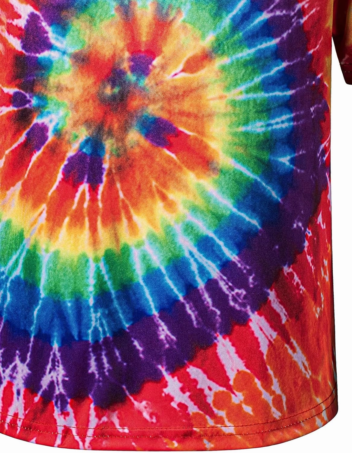 Hippie Costume for Men Momen 60s 70s Colorful T-Shirt 5 PCS Accessories Set for Theme Party