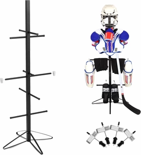 Hockey Drying Rack Metal Gear Drying Rack, Hockey Sports Gear Storage Dry Rack for Adult and Child Hockey Equipment Rack-4 Additional Hanging Clips