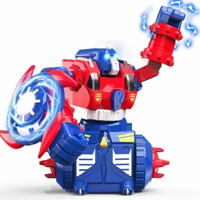 Holyton Boxing Robots - 360° Rotating Remote Control Fighting Robots with Shields & Fist Weapons, Battle Toy for Boys Aged 5-12, Ideal Robot Boxing Gift for Kids (Blue)