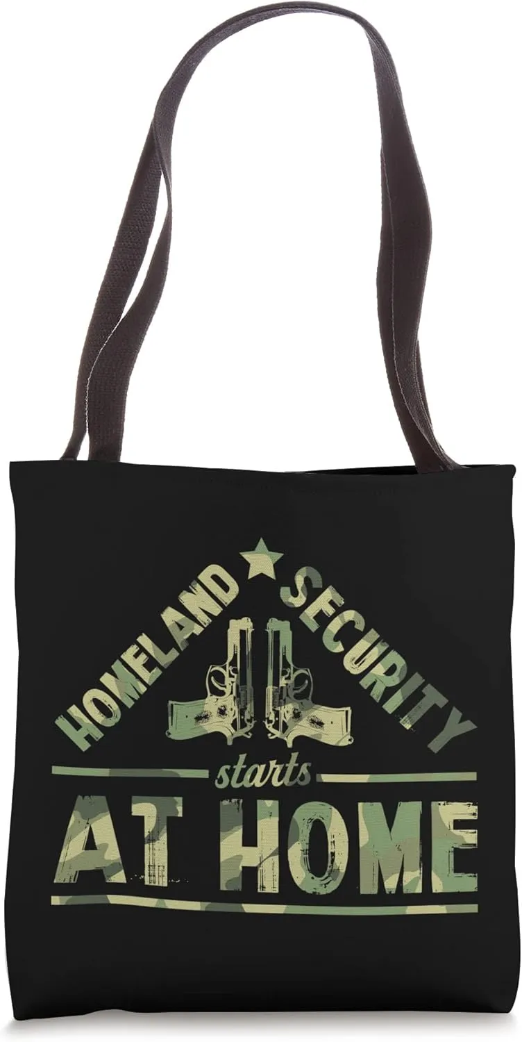 Homeland Security Starts At Home 2A Pro Second Amendment Tote Bag