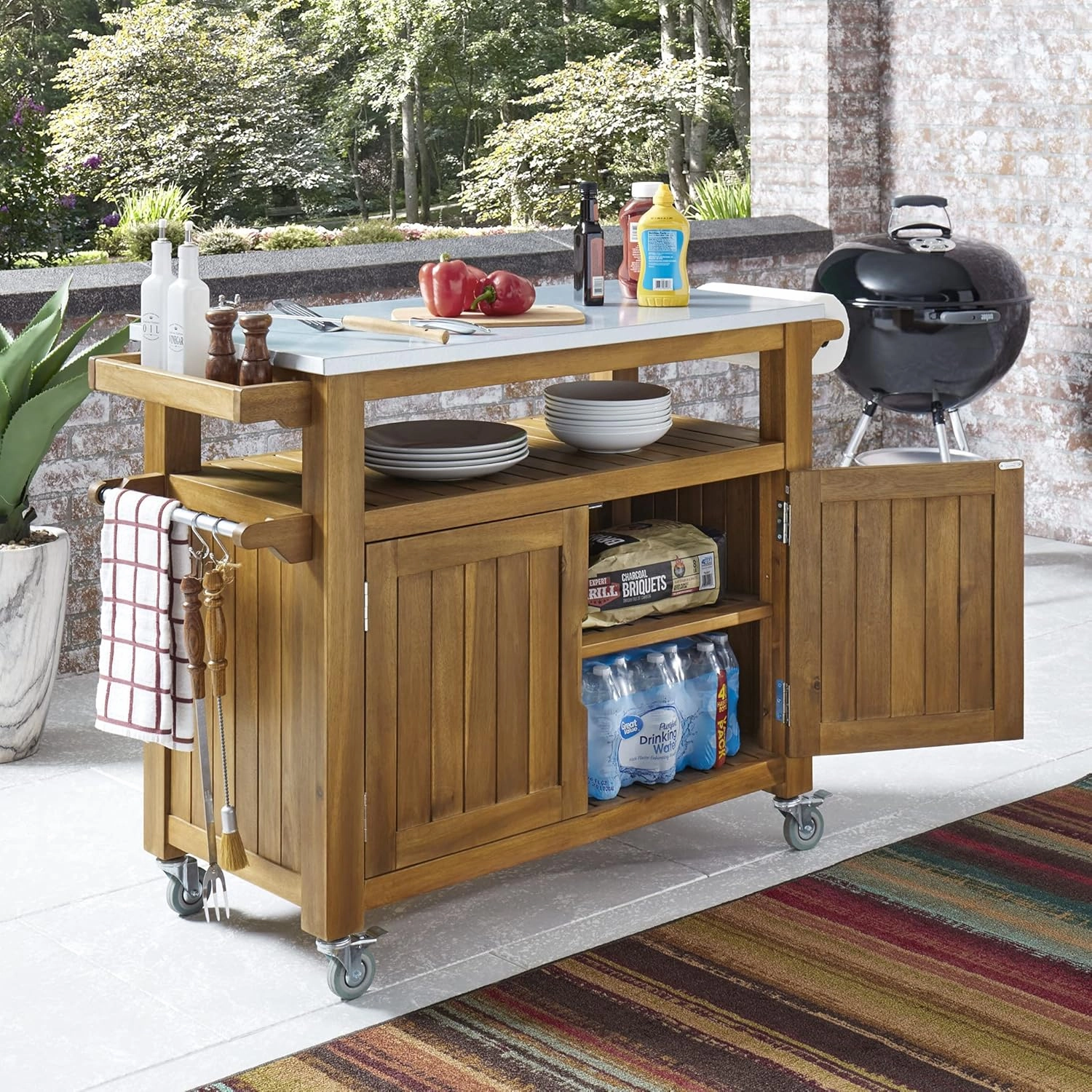 Homestyles Maho Brown Outdoor Cart