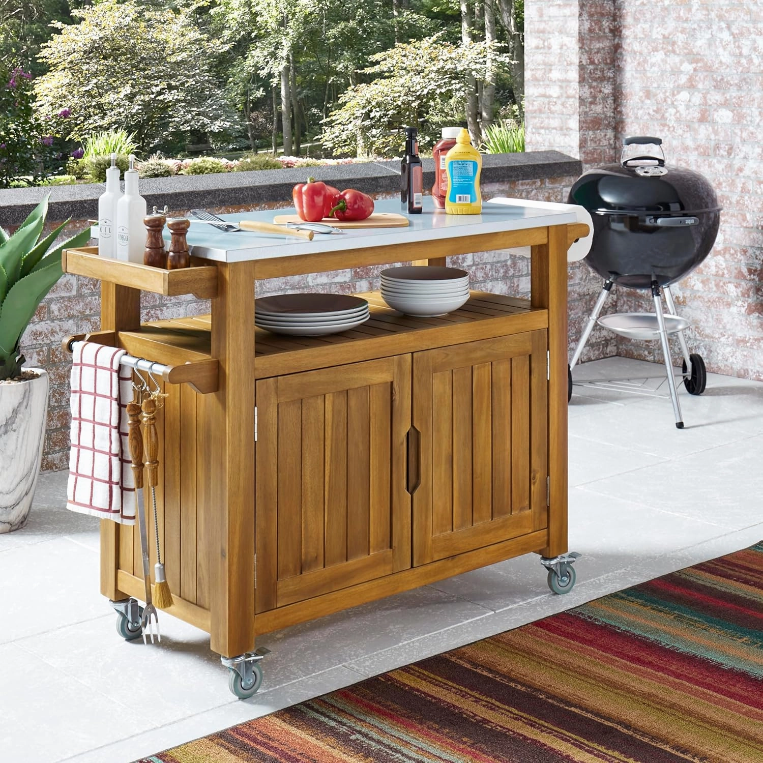 Homestyles Maho Brown Outdoor Cart