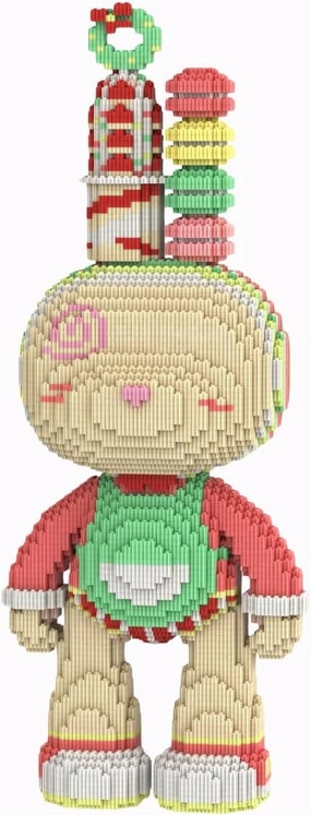 HONLANCH Animal Sundae Macarone Rabbit Micro Building Blocks Set（8000PCS 55cm High Series） Gift for Adults and Kids