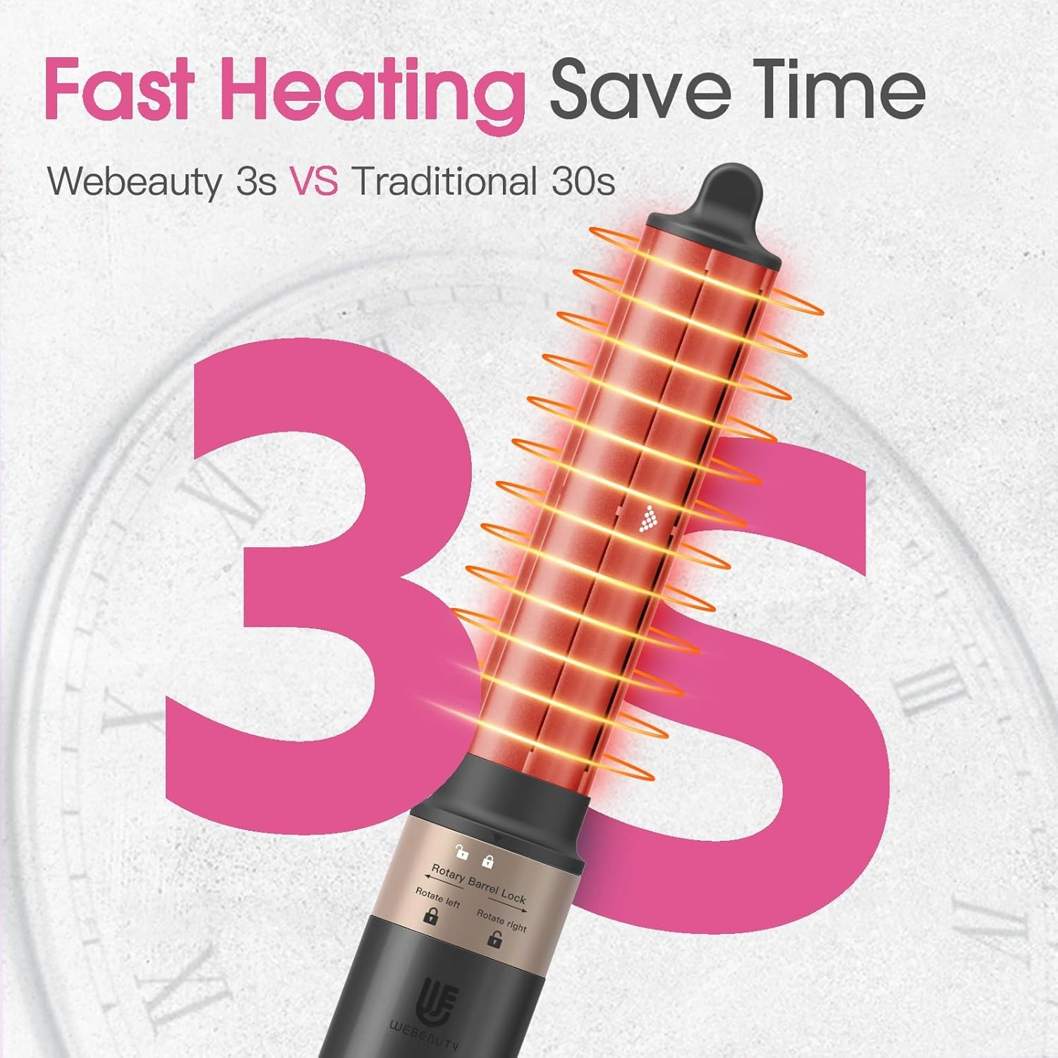 Hot Air Styler, Blow Dryer Brush, Auto Hair Wrap Curling Irons Hot Air Brush Negative Ionic Airflow Hair Curlers, Multi Styler for Volumizing, Straight, Wavy, Curly Hair, Black