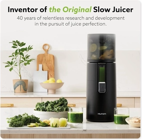 Hurom H400 Easy Clean Slow Juicer, White | Whole Produce Hopper | Quiet Motor | Scrub Free Cleaning | BPA Free | Easy Assembly | Cold Press Masticating Juicer