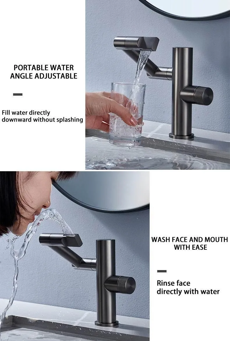 Hydroelectric Waterfall Faucet - Modern Rotating Design