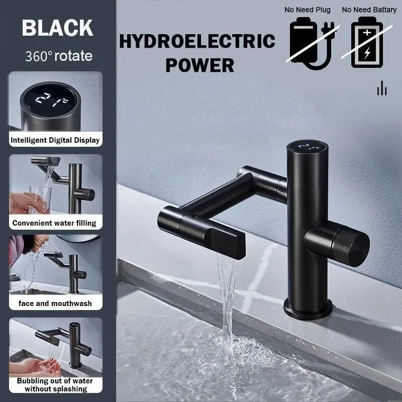 Hydroelectric Waterfall Faucet - Modern Rotating Design