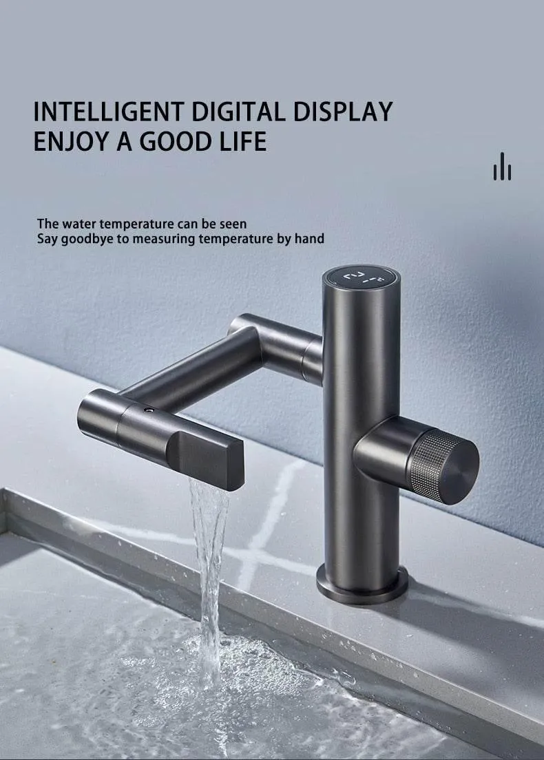 Hydroelectric Waterfall Faucet - Modern Rotating Design