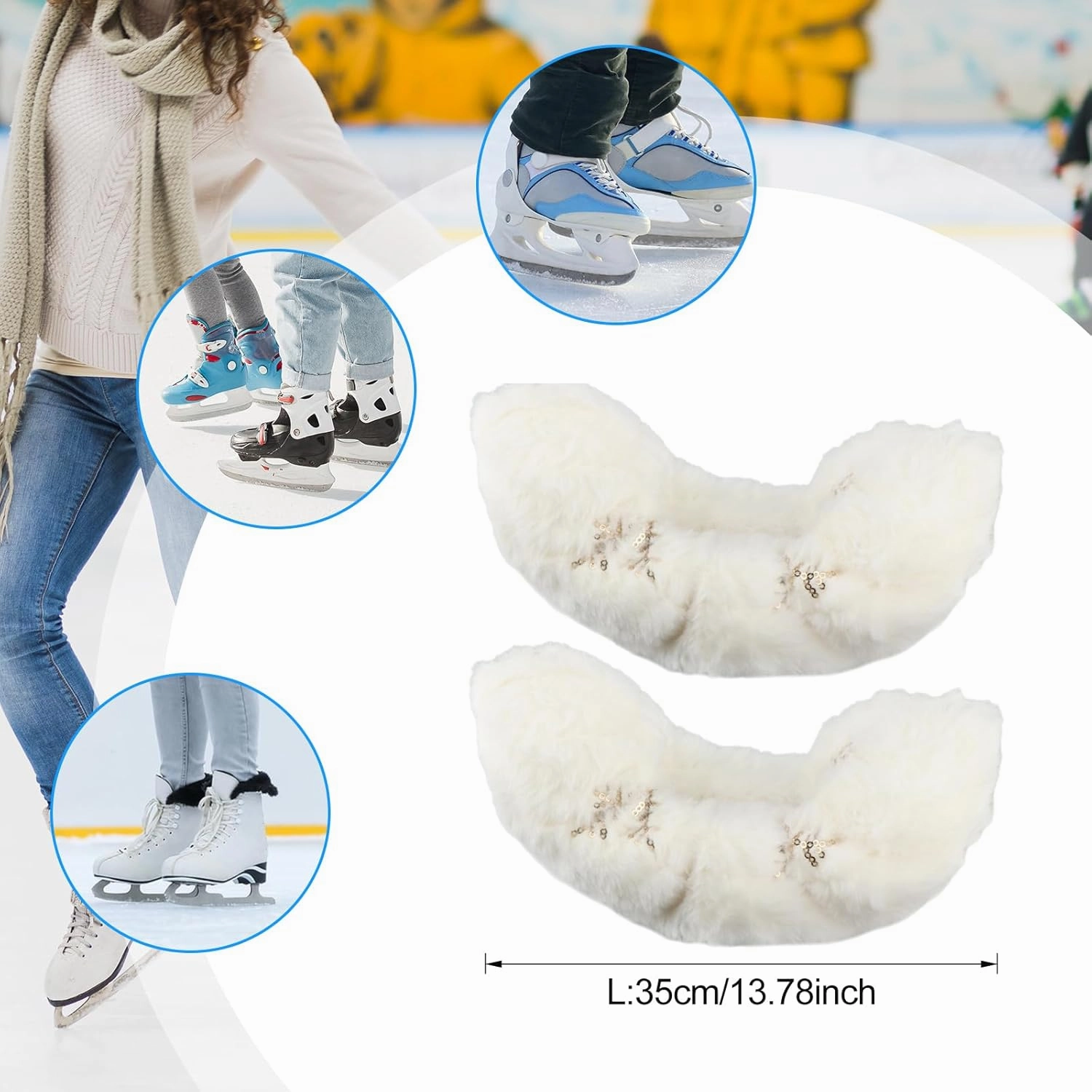 Ice Skate Blade Covers Ice Skate Blade Protector Ice Blade Guards Protective Skate Covers Skating Cover for Boys Girls Men Women