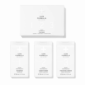 Iles Formula The Minis: Signature Travel Sizes for All Hair Types - Haute Performance Shampoo, Conditioner & Finishing Serum, 50 ML