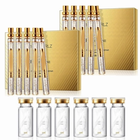 Instalift Protein Thread Lifting Set, Soluble Protein Thread and Nano Gold Essence Combination, Protein Threads Absorbable Collagen Thread for Face Lift, Smoothes Fine Lines (2 Sets 6 Protein Thread)